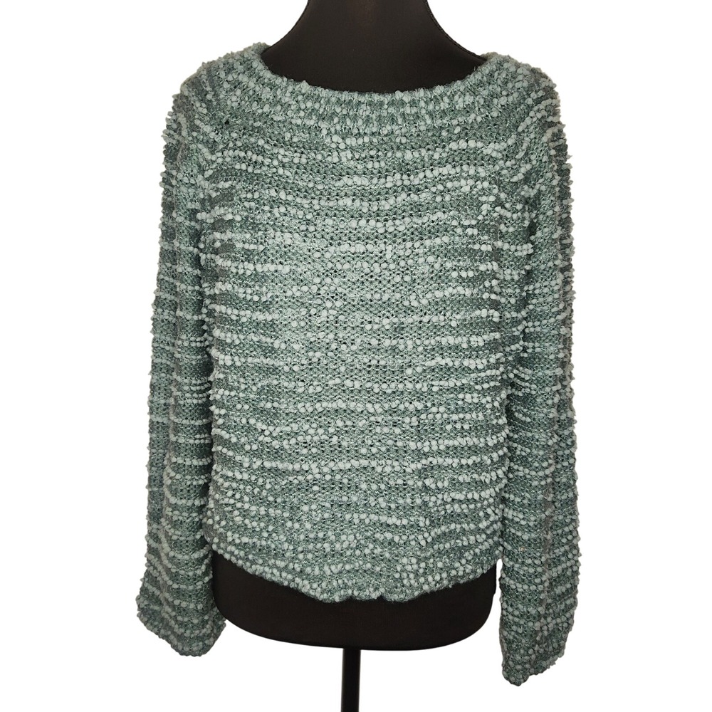 BILLABONG Textured Bell‎ Sleeve Sweater Womens Small Teal blue Green Soft